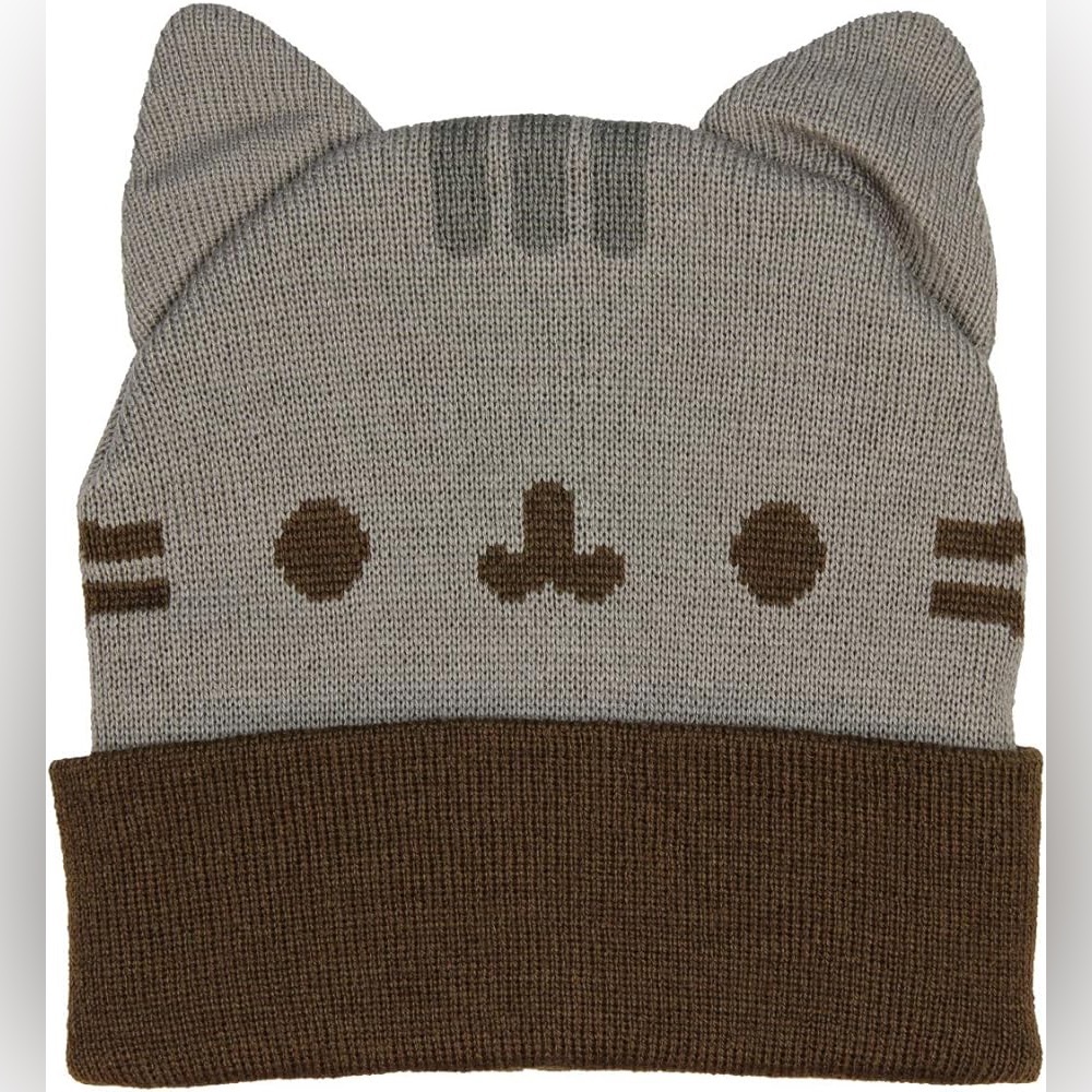 Pusheen Beanie Hat with Ears Gray color